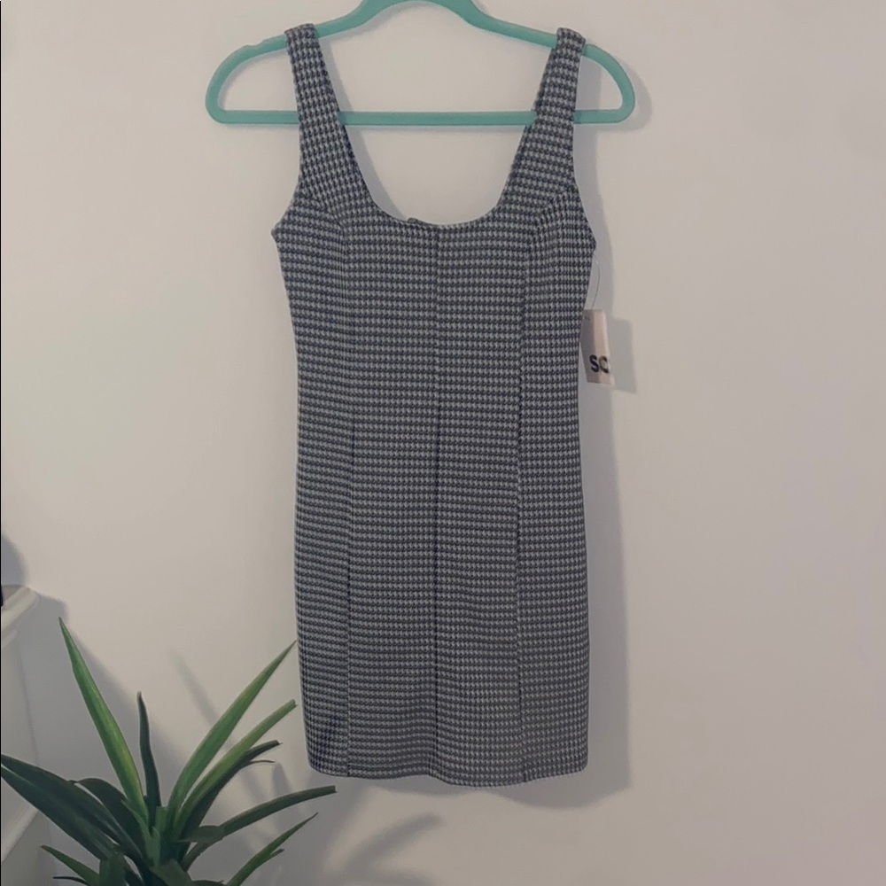 Stylish Black and White Mini Dress